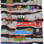 Original map concepts and world names based on the Crowns of Nyaxia series by Carissa Broadbent. Annotated illustration created by Romantasy Wiki for reference.