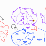 Original map concepts and world names based on the ACOTAR, CC, ToG series by Sarah J. Maas. Illustrated reference diagram created for Romantasy Wiki explanatory purposes.
